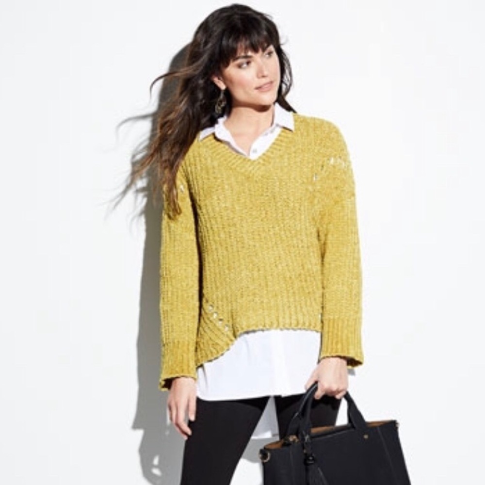 RAGA Nordstrom Mustard Soft Sweater Size L